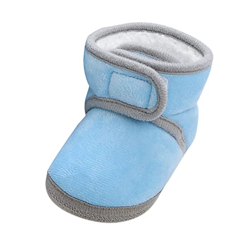 Kopftuch Baby Junge Booties Schuhe Mode einfarbige rutschfeste atmungsaktive Kleinkindstiefel 22 Junge (Blue, 22 Toddler) von Generic