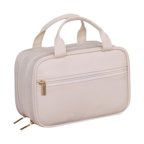 Kosmetik-Reisetasche, Reise-Make-up-Tasche,Doppelschichtige Make-up-Tasche aus PU-Leder mit großem Fassungsvermögen und Kosmetiktasche | Tragbare Kulturtasche, wasserdichte Reisetasche mit Trennwand f Kosmetik-Reisetasche, Reise-Make-up-Tasche,Doppelschichtige Make-up-Tasche aus PU-Leder mit großem Fassungsvermögen und Kosmetiktasche | Tragbare Kulturtasche, wasserdichte Reisetasche mit Trennwand f von Generic