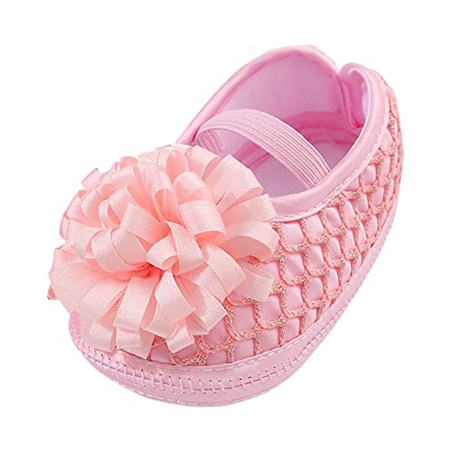 Lammfell Pantoffeln Damen Babyschuhe, modische Baumwollschuhe, niedliche Baby-Prinzessinnenschuhe mit Abendschuhen, Kleinkindschuhe Hausschuhe Mädchen Kuschelig (Pink, 18.5 Infant) von Generic