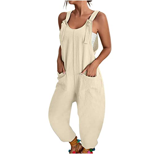 Latzhose Damen Sommer Stretch - Overall Oversize Casual Einfarbig Weites Bein Jumpsuit äRmellos Trägerhose Mit GroßE Taschen Beiläufig Loose Bib Pants Overall Baggy Sommerhose Arbeitslatzhose Latzhose Damen Sommer Stretch - Overall Oversize Casual Einfarbig Weites Bein Jumpsuit äRmellos Trägerhose Mit GroßE Taschen Beiläufig Loose Bib Pants Overall Baggy Sommerhose Arbeitslatzhose von Generic