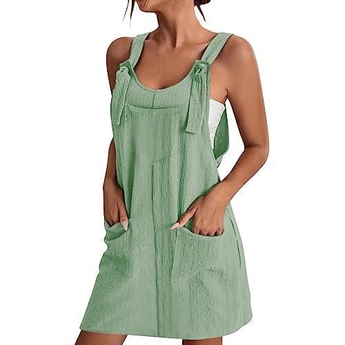 Latzkleid Damen Sommer Ärmellos Trägerkleid Verstellbare Riemen Cargo Minikleid Rückenfreies Kleid mit Taschen Frauen Latzrock U-Ausschnitt Freizeitkleid Große Größen Sommerkleider Latzkleid Damen Sommer Ärmellos Trägerkleid Verstellbare Riemen Cargo Minikleid Rückenfreies Kleid mit Taschen Frauen Latzrock U-Ausschnitt Freizeitkleid Große Größen Sommerkleider von Generic