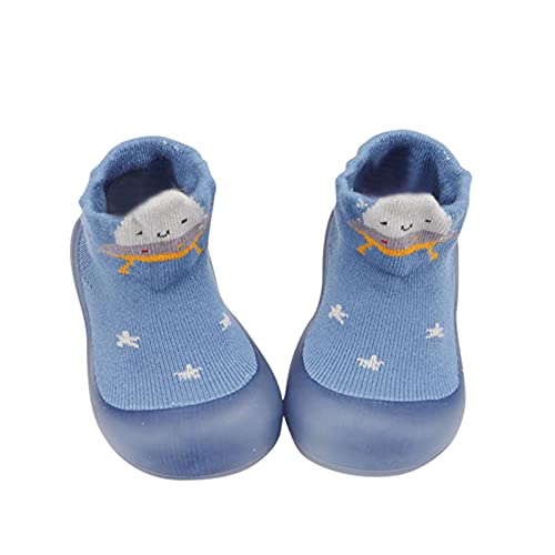 Lauflernschuhe 24 Junge beiläufige Säuglinge elastisch Tiere Socken Wanderer First Baby Schuhe Kinder Schuhe Jungs (Blue, 20) von Generic