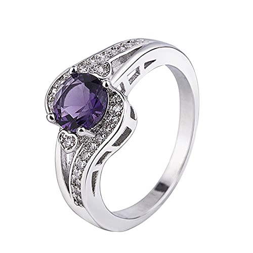 Lesezeichen Der Ringe Ring Schmuck Vergoldet Farbe Liebesring Einfacher runder Steinring (S, One Size) von Generic