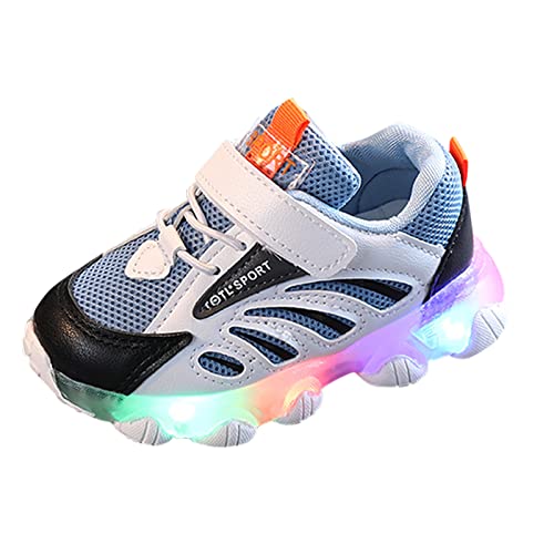 Leuchtende Schuhe MäDchen Blink Schuhe Turnschuhe Jungen Sportschuhe Laufschuhe Kinder Flache Schuhe Einzelne Schuhe Outdoor Sport Kinderschuhe Freizeitschuhe mit Klettverschluss von Generic