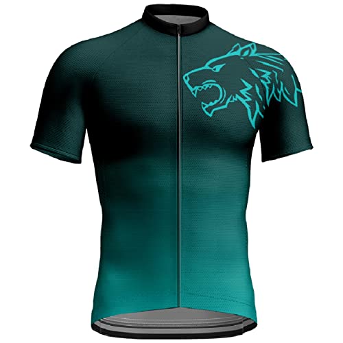 MTB Trikot Herren Rennrad Trikot Herre Fahrradtrikot Herren Radtrikot Herren KurzarmKurzarm Radtrikot Herren Elastische Atmungsaktive T-Shirt Funktionsshirt Schnell Trocknen (new1-Mint Green, XL) von Generic