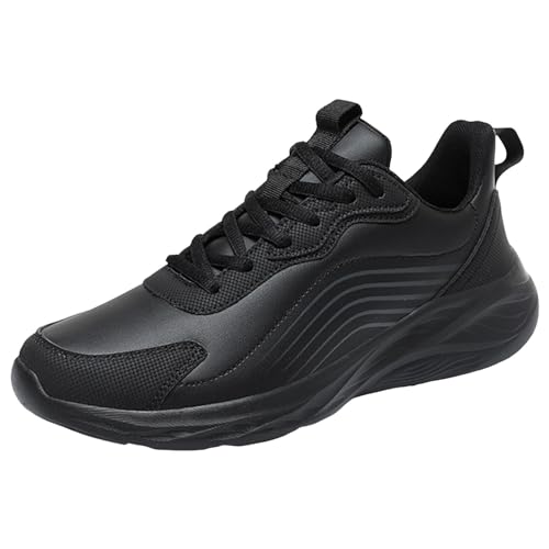 Männer Atmungsaktive Sneaker Leichte Athletische Lauftrainer rutschfeste wasserdichte Sportschuhe für Männer Mode Trainer im atmungsaktiven Water Proof Männer Straße Laufschuhe ﻿ (Black, 43) von Generic