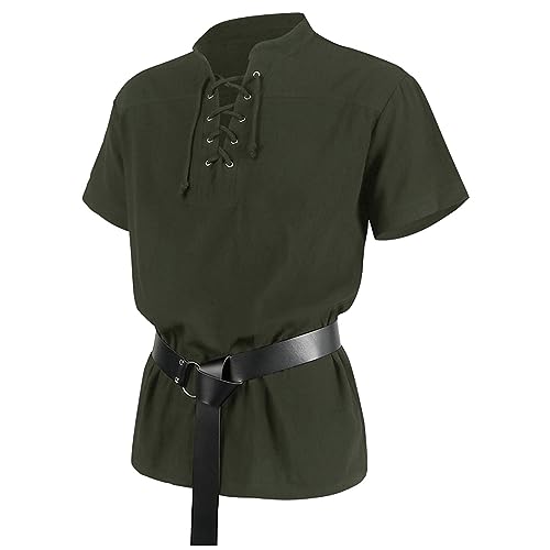 Mittelalter Waffenrock Herren Mittelalter Tunika Kleidung Kostüm Männer Kriege Verkleidung Männer Kurzarm Wikinger Hemd Kriege Verkleidung für Karneval Mittelalter Waffenrock Herren Mittelalter Tunika Kleidung Kostüm Männer Kriege Verkleidung Männer Kurzarm Wikinger Hemd Kriege Verkleidung für Karneval von Generic