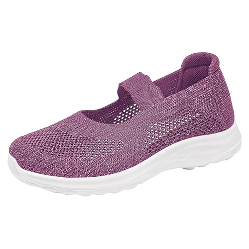 Mode Sommer Frauen Sport Schuhe Flache Unterseite rutschfeste Mesh Hohl Oberen Atmungsaktive Weiche Slip Auf Casual Schuhe Herren 48 Sneaker (Pink, 37) von Generic