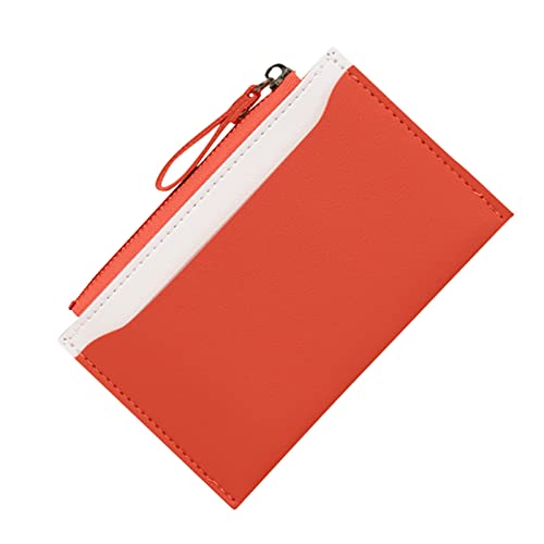 Multinationale Karte Slot-Geldbörse für Frauen Geldbörse für Multino-Kartenmünze Brieftasche Damen Groß (Orange, One Size) von Generic