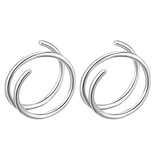 Nasenpiercing für Frauen Ring für Mädchen Reifen für Piercing Reifen Schmuck Spirale Nasenloch Nasenring Doppelnasenring Nasenschmuck Kleine Nasenpiercing Schmuck, silber, Einheitsgröße, Semplice von Generic