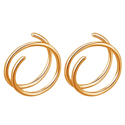 Nasenring für Frauen, Nasenloch, Schmuck, Reifen, Nasenring, Nasenpiercing, Ring für Mädchen, Reifen, Spiralreifen zum Piercing, Nasenschmuck in der Dunkelheit, gold, Einheitsgröße von Generic