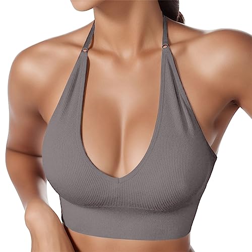 Neckholder Sport BH Rückenfrei Fitness Bustier Damen Gepolstert Push Up BH Ohne Bügel Sport BH Top Yoga Bra Mittlerer Halt Workout Neckholder Sport BH Rückenfrei Fitness Bustier Damen Gepolstert Push Up BH Ohne Bügel Sport BH Top Yoga Bra Mittlerer Halt Workout von Generic
