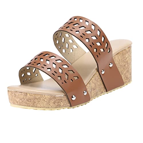 Orthopädische Hausschuhe Damen - Sommer Schlappen Rattan-Gras-Hausschuhe Strand Zehentrenner Sandalen Leicht Atmungsaktiv Modische Sandalen Maxirnalen Komfort von Generic