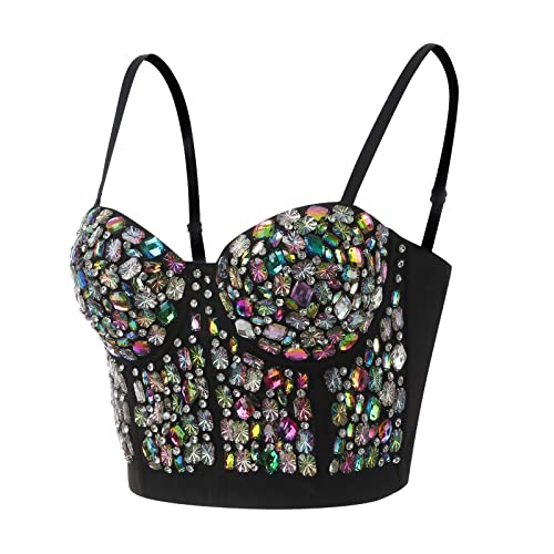 Pailletten Bustier Crop Top Damen Push-up BH Glitzer Korsett Top Pailletten Diamanten Korsagen Bustier Perlen Corsage Clubwear Dessous Tank Top Glitzernde Korsett BH Party Rave Outfits (1-Purple2, XL) Pailletten Bustier Crop Top Damen Push-up BH Glitzer Korsett Top Pailletten Diamanten Korsagen Bustier Perlen Corsage Clubwear Dessous Tank Top Glitzernde Korsett BH Party Rave Outfits (1-Purple2, XL) von Generic
