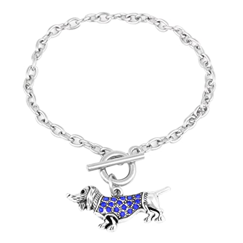 Perlen für armbänder Armschmuck Legierung Hund Tier Tierkreis Anhänger OT Schnalle Kette Schmuck Armband Armkette- Mädchen (A, One Size) von Generic