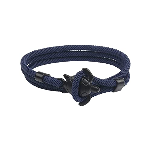 Perlen für armbänder Armschmuck Mode Armband Schildkröte Nautisches Armband Herren Damen Charm Seeseil Kette Regenschirm Seil Armband Herrentasche Metallhaken Armkette- Mädchen (E, One Size) von Generic