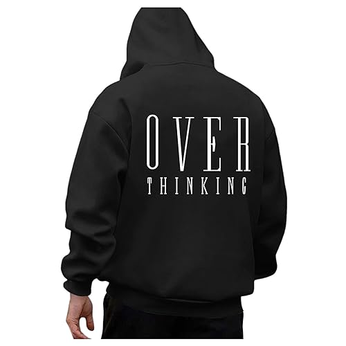 Pullover Herren Kapuzenpullover Herren Oversize Y2K Hoody Mit Kapuze Basic Pullover mit Backprint Hoodie Männer Sweatshirt Streetwear Sweatjacke Langarm Kapuzenpulli Coole Streetwear Oversized Pulli von Generic