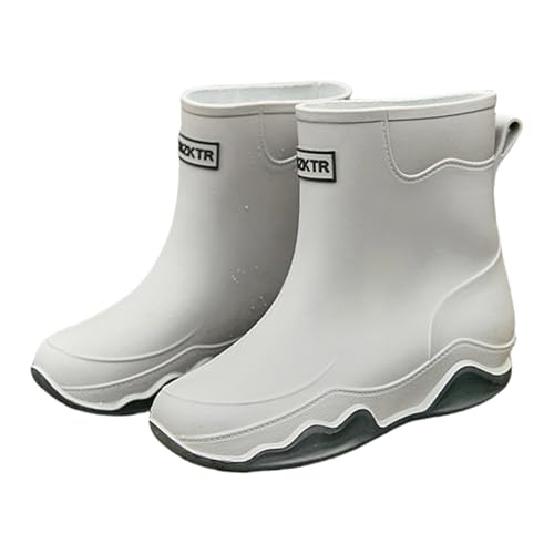 Regenstiefel für Herren, wasserdicht, rutschfest, Regenschuhe, weicher Boden, Gummi, Gartenstiefel, Outdoor, Arbeit, Angeln, C Grey, 37 EU Regenstiefel für Herren, wasserdicht, rutschfest, Regenschuhe, weicher Boden, Gummi, Gartenstiefel, Outdoor, Arbeit, Angeln, C Grey, 37 EU von Generic