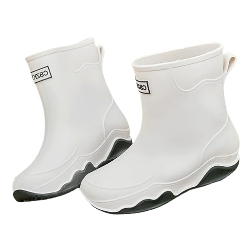 Regenstiefel für Herren, wasserdicht, rutschfest, Regenschuhe, weicher Boden, Gummi, Gartenstiefel, Outdoor, Arbeit, Angeln, C weiß., 45 EU Regenstiefel für Herren, wasserdicht, rutschfest, Regenschuhe, weicher Boden, Gummi, Gartenstiefel, Outdoor, Arbeit, Angeln, C weiß., 45 EU von Generic
