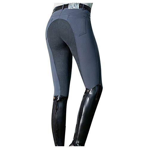 Reithose Damen Reitleggings Radhose Reitsport Hose High Waist Skiny Fit Economic Vollbesatz mit Handytasche Radhosen Mädchen Lange Hosen für Reiter Pferde Reiten Motorrad Fahrradhose Trainingshose von Generic