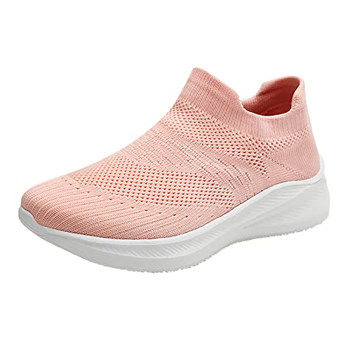 Rolling Soft Damenschuhe Herren Runing Slip Sport Mode Outdoor Atmungsaktiv Damen Turnschuhe Schuhe Mesh Paare Damen Turnschuhe Krankenschwester Schuhe Damen (Pink, 40) von Generic