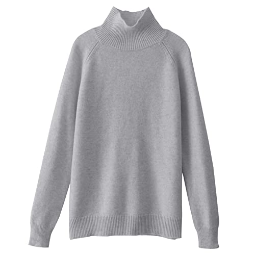 Rollkragenpullover Damen Elegant Langarmshirt Pullover Strickpullover Locker Gestrickt Turtleneck Grobstrickpullover Sweatshirt Winter Bequem Einfarbig Pullover Teenager Mädchen Rollkragenpullover Damen Elegant Langarmshirt Pullover Strickpullover Locker Gestrickt Turtleneck Grobstrickpullover Sweatshirt Winter Bequem Einfarbig Pullover Teenager Mädchen von Generic