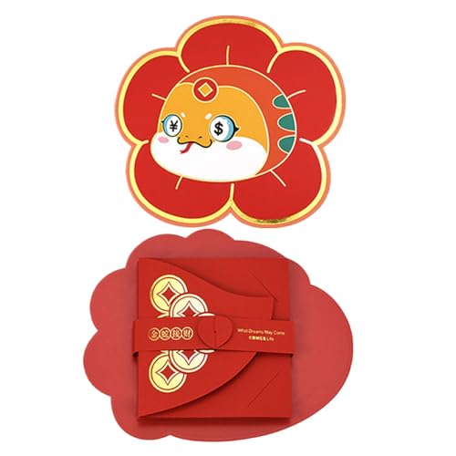 Roter Umschlag – Chinesische rote Päckchen, Geldbeutel im Cartoon-Schlangen-Design | Kreative Glücksgeldumschläge mit Mehreren Kartenfächern für Neujahr, Frühlingsfest, Hochzeiten und Geburtstage Roter Umschlag – Chinesische rote Päckchen, Geldbeutel im Cartoon-Schlangen-Design | Kreative Glücksgeldumschläge mit Mehreren Kartenfächern für Neujahr, Frühlingsfest, Hochzeiten und Geburtstage von Generic