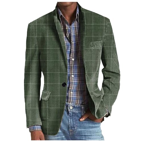 Sakko Herren Vintage Karierter Blazer 2024 Slim Fit Lässige Modern Sakkos Gestreifter Männer Suit Jacket Anzugjacke für Hochzeit Party Abschluss Business Sakko Herren Vintage Karierter Blazer 2024 Slim Fit Lässige Modern Sakkos Gestreifter Männer Suit Jacket Anzugjacke für Hochzeit Party Abschluss Business von Generic