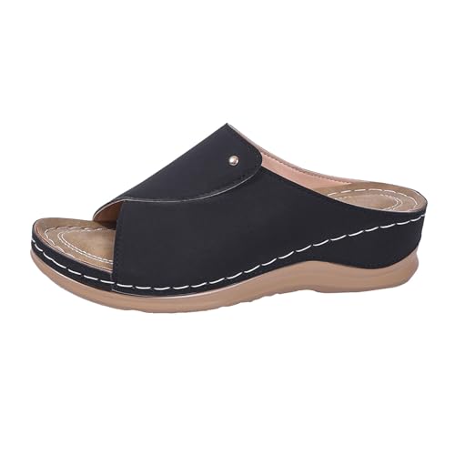 Sandalen Damen, Sommer Ergonomische rutschfeste Orthopädische Sandaletten zur Schmerzlinderung Slip in Pantoletten Platform Bequem Keilsandalen Hausschuhe Sommerschuhe, 36-43 EU Sandalen Damen, Sommer Ergonomische rutschfeste Orthopädische Sandaletten zur Schmerzlinderung Slip in Pantoletten Platform Bequem Keilsandalen Hausschuhe Sommerschuhe, 36-43 EU von Generic