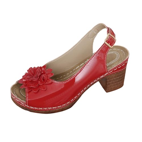 Sandalen Damen Sommer, High Heels Schwarz, Sandalen Damen Mit Absatz, Elegant Sommerschuhe Mit Blumen, Breite Füße Sandaletten, Mode Plateau Sandal, Bequem Offene Zeh Schuhe Sandalen Damen Sommer, High Heels Schwarz, Sandalen Damen Mit Absatz, Elegant Sommerschuhe Mit Blumen, Breite Füße Sandaletten, Mode Plateau Sandal, Bequem Offene Zeh Schuhe von Generic