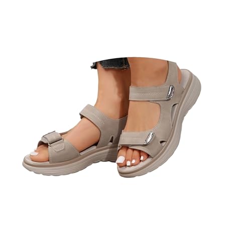 Sandalen Damen Sommer Bequem Frauen Wandernsandalen Trekking Sport Wasser Schuhe mit Fußbett Orthopädische Sandalen Breite Füße Damen Peeptoe Verstellbare Klettverschluss Walking Schuhe Sandalen Damen Sommer Bequem Frauen Wandernsandalen Trekking Sport Wasser Schuhe mit Fußbett Orthopädische Sandalen Breite Füße Damen Peeptoe Verstellbare Klettverschluss Walking Schuhe von Generic