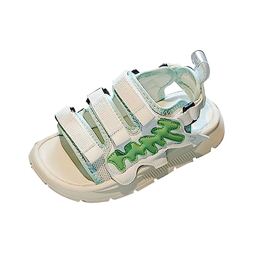 Sandalen Jungs 35 Sommer Multi Farbe Unregelmäßige Muster Atmungsaktive Rutschfeste Gummi Weiche Sohle kinder Freizeit Sport Strand Sandalen Damen Jagdstiefel (Green, 36 Big Kids) von Generic