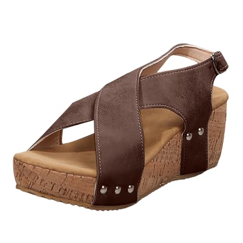 Sandalen für Damen, Flip-Flops, bequem, offener Zehenbereich, Strandschuhe, Flip-Flops, Damen, Keilabsatz, Sommer, orthopädisch, Sommer, medizinische Schuhe, 1 x Braun, 39 EU Sandalen für Damen, Flip-Flops, bequem, offener Zehenbereich, Strandschuhe, Flip-Flops, Damen, Keilabsatz, Sommer, orthopädisch, Sommer, medizinische Schuhe, 1 x Braun, 39 EU von Generic