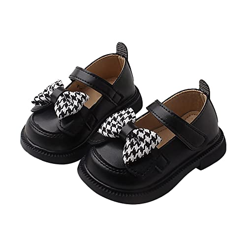 Schlappen Kinder 34 Kinder Mädchen Kleid Schuhe Fliege Weichen Boden Prinzessin Schuhe Sommer Outdoor Weiche Gummi Sohle Flache Prinzessin Kleid Schuhe Fahrrad Sandalen Damen (Black, 20 Infant) von Generic