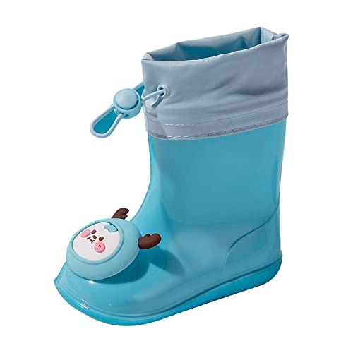 Schneestiefel 34 Wasserdichte Stiefel Regen Leichte und Schuhe Gefütterte Stiefel Gummi Für Kinder Regen Mädchen Mit Kordelzug Rutschfeste Gummistiefel Für Mädchen Stiefel (Blue, 27 Toddler) von Generic