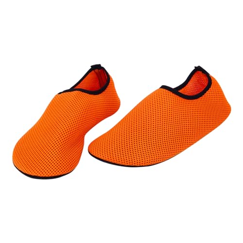 Schuh Regenschutz Fahrrad Frauen Wasser Schuhe Sport Barfuß Für Schwimmen Tauchen Surfen Pool Strand Walking Yoga Übung Schuhe Überzug Für Schuhe (Orange, 44) von Generic