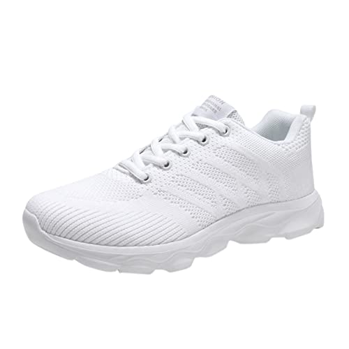 Schuhe Absatz Damen Damenschuhe Sommer Leichte Mesh Lässige Reiseschuhe Turnschuhe rutschfeste Laufschuhe Schuhe Gelb Damen 37 (White, 42) von Generic