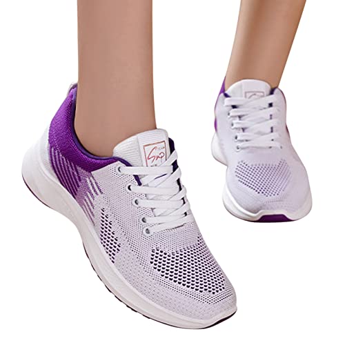 Schuhe Damen Sneaker Damen Weiche Bequem Sportschuhe Fußballschuhe Leichtgewichts Atmungsaktiv Frauen Straßenlaufschuhe Trekkingschuhe Freizeit Leichte Cushion Für Walking Sport Trekking XG802 von Generic