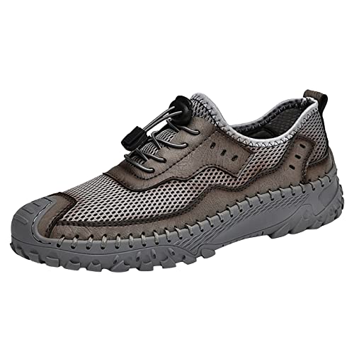 Schuhe Herren Skate Herren Outdoor Sport Schuhe Für Außenhandel Casual Anti Slip Wanderschuhe Atmungsaktive Mesh männer Schuhe Outdoor Schuhe Herren Rot (Grey, 44) von Generic