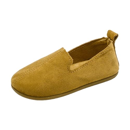 Schuhe Mädchen 34 Schuhe Mode Mädchen Casual Schuhe Einfarbig Einfachen Stil Flach Leicht Kinder Schuhe Für Junge (Yellow, 28.5 Little Child) von Generic