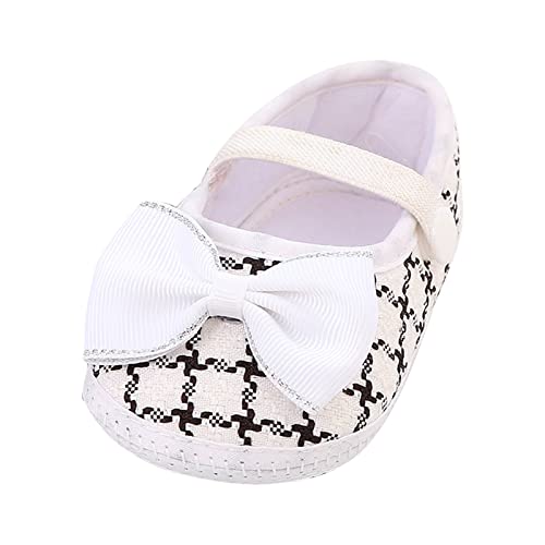 Schuhe Mädchen 36 Sneaker Kinderschuhe Bequeme Flache Schuhe Mode weiche Sohle Kleinkindschuhe weiche Sohle Mädchen Baby Prinzessin Schuhe Weis Damen (White, 19 Infant) von Generic