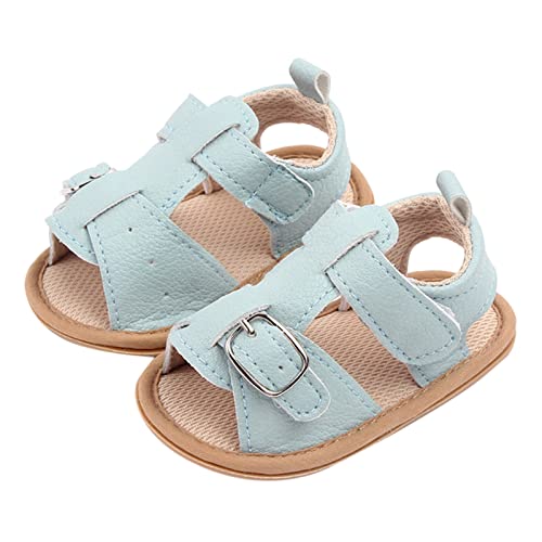 Schuhe Ohne Schnürsenkel Kinder Schuhe Erste Schuhe Sommer Kleinkind Flache Sandalen Sandalen Kinder 22 (Blue, 22 Infant) von Generic