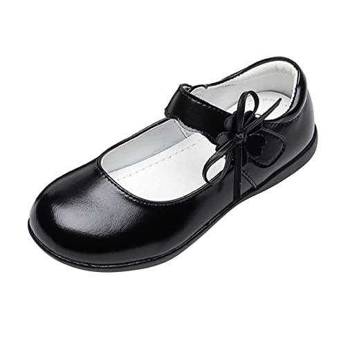 Schuhe Sneaker Teenager Mädchen Kinderschuhe Schülerschuhe Single Soes Kinder Performance Prinzessin Doudou Kleine Lederschuhe Schuhe Jungs 31 (Black, 32 Big Kids) von Generic