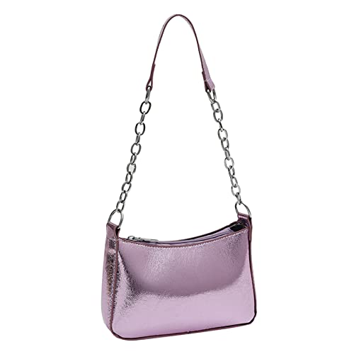 Shisha Taschen Damen-Umhängetasche, sanftes, einfaches Temperament, Achseltasche, geflochtenes, große Kapazität, Pendel-Einkaufstasche Taschen Set Mit Geldbeutel Damen (Purple, One Size) von Generic