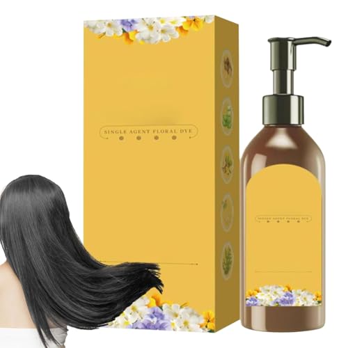 Single Agent Blumenfarbstoff | Haarfarbe Shampoo auf Pflanzenbasis | Langlebig anhaltende Haarfärbem Shampoo für Erwachsene, Männer, ältere Menschen, Oma Single Agent Blumenfarbstoff | Haarfarbe Shampoo auf Pflanzenbasis | Langlebig anhaltende Haarfärbem Shampoo für Erwachsene, Männer, ältere Menschen, Oma von Generic