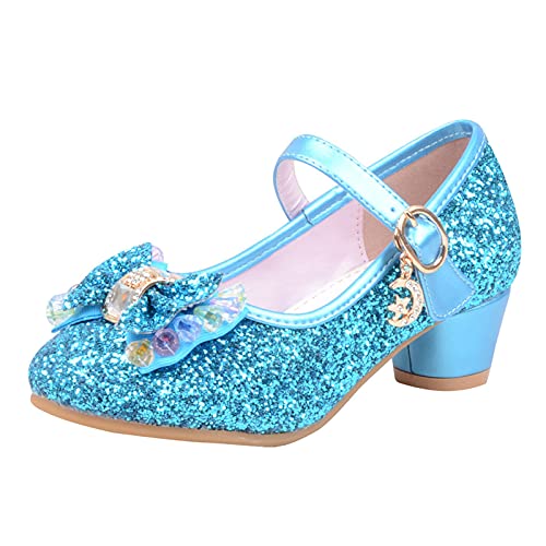 Sneaker 27 Perle beschuht Bowknot-Baby-Säuglingsmädchen-einzelne Sandalen scherzt Bling-Prinzessin-Kristallbabyschuhe Kleinkind Junge (Blue, 35 Big Kids) von Generic