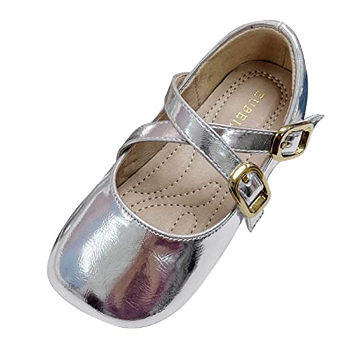 Sneaker Stoff Mädchen 25 Kinderschuhe Mode Einzelschuhe Bequeme weiche Sohle Einzelschuhe Modische Prinzessin Schuhe Winterschuhe 38 (Silver, 33 Big Kids) von Generic