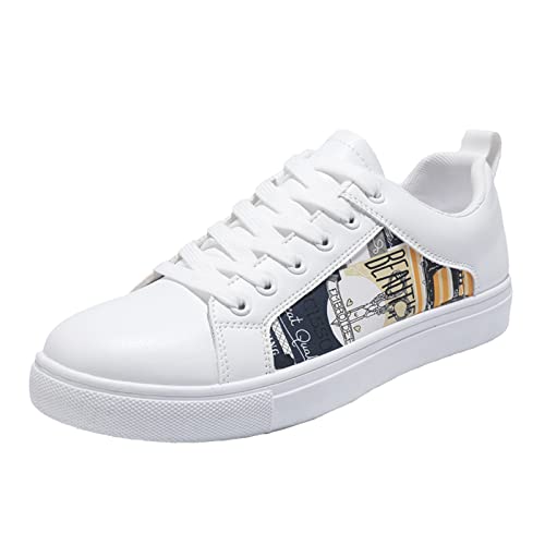 Sneakers Herren Damen Weiss Modisch leichte Freizeitschuhe Wasserdicht Outdoorschuhe lässig Halbschuhe Bequem Joggingschuhe Liebespaar Laufschuhe Anti-Geruch Skateboardschuhe von Generic