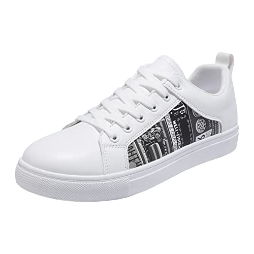 Sneakers Herren Damen Weiss Modisch leichte Freizeitschuhe Wasserdicht Outdoorschuhe lässig Halbschuhe Bequem Joggingschuhe Liebespaar Laufschuhe Anti-Geruch Skateboardschuhe von Generic