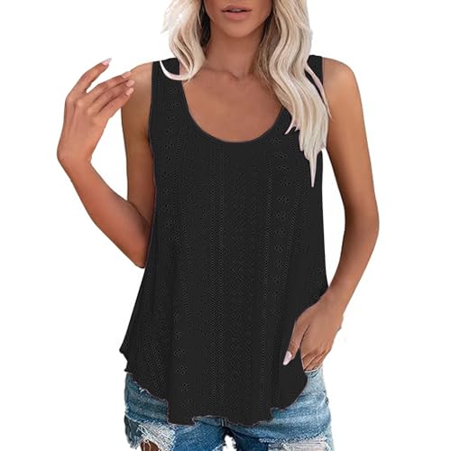 Sommer Blusen Damen Leicht Ohne Arm - Sommer Tshirt Damen Weit - Tanktops Für Baumwolle Lässiges Ärmelloses Oberteil Mit Rundhalsausschnitt Sexy Obertiele Sommer Weste Ribbed Tops Shirt Sommer Blusen Damen Leicht Ohne Arm - Sommer Tshirt Damen Weit - Tanktops Für Baumwolle Lässiges Ärmelloses Oberteil Mit Rundhalsausschnitt Sexy Obertiele Sommer Weste Ribbed Tops Shirt von Generic
